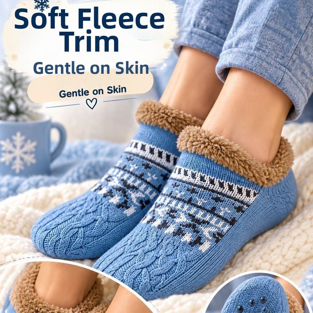 Thick Fleece Lined Non Slip Floor Socks Unisex