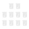 10 Pcs Laboratory Glass Beaker 50ml Thick Experimental Graduated Cylinder Cup with Clear Standard Scale Line