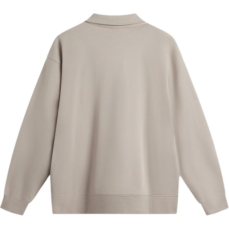 Li Ning China Color Series Solid Color Comfortable Breathable Versatile Casual Sports Hoodie Men hoodies Dusty-Gray AWDU849-4