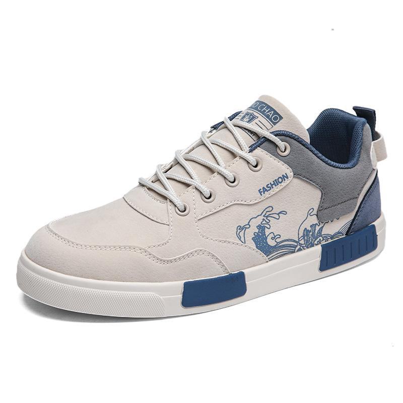 Chaussures de sport décontractées tendance pour hommes, à panneaux de velours, grande taille, toutes saisons.