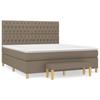 Maison Exclusive - Sommier à lattes de lit avec matelas Taupe 180x200 cm Tissu