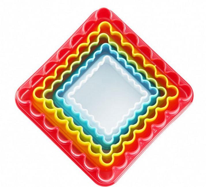 Multi-style plastic Circle Cookie Cutter, Fondant Cake  Biscuit Cutter Mold  Tools Set Decorating For  Kitchen (Colors May Vary)