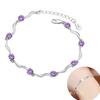 Women Faux Silver Crystal Bamboo Chain Bracelet Fashion Jewelry