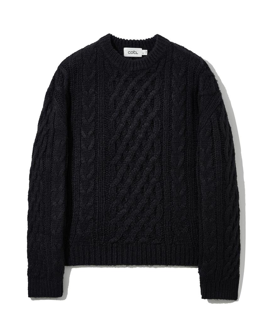 COSTUME O’CLOCK [2Pack] Round Fisherman Semi-Crop Knit 11 Color Cooskt050Set