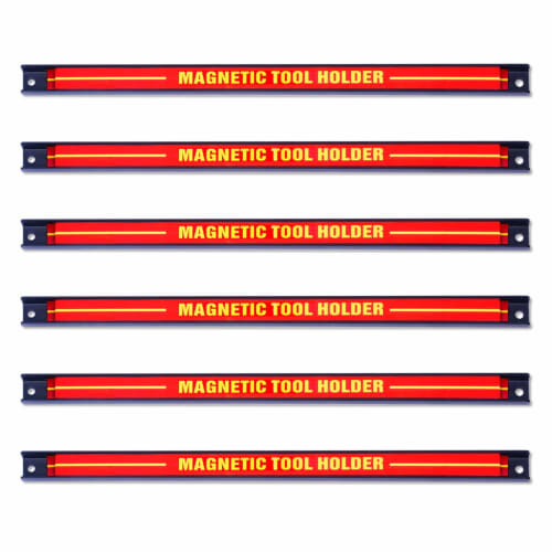 BestBuy Magnetic Tool Bars, Magnetic Tool Holders, Magnetic Tool Bars, Set of 6, 460mm, Metal, Wall-Mounted Tool Holder for Wrenches and Pliers, Garag