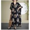 V-Neck Vintage Long Flesh-Covering Dresses