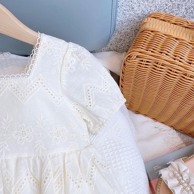 Girls' Summer Lace Short Sleeve Dress - Style EX767