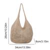 Fashion Women's Hollow Woven Shoulder Bags Large Capacity Knitting Underarm Bag Solid Crochet Tote Handbag Summer Mesh Beach Bag