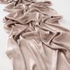Women Plain Silk Satin Hijab Scarf Different Sides Bark Wrinkles Solid Color Long Shawl Muslim Women Smooth Silk Like Underscarf