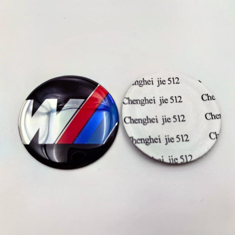 1pcs Car Steering Wheel Badge Emblem Sticker 45/47mm Universal Fit For BMW E36 E39 E87 E60 E46 E53 E90 F10 F20 F25 F30 X3 X5