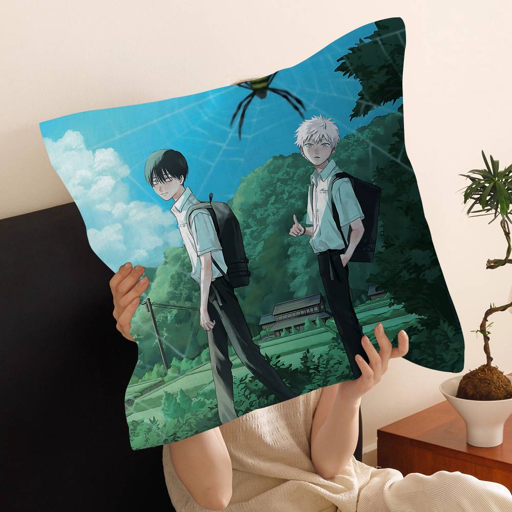 The S-Summer H-Hikaru Died Pillow Covers Cartoon Sofa Decorative Home Double-sided Printing Short Plush Cute Cushion Cover