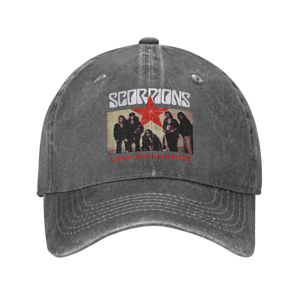 Wind Of Change Scorpions Rock Band Baseball Cap Sun Outdoor Gym Adjustable Washed Hip Hop Hats Couple Women Funny Snapback Cap