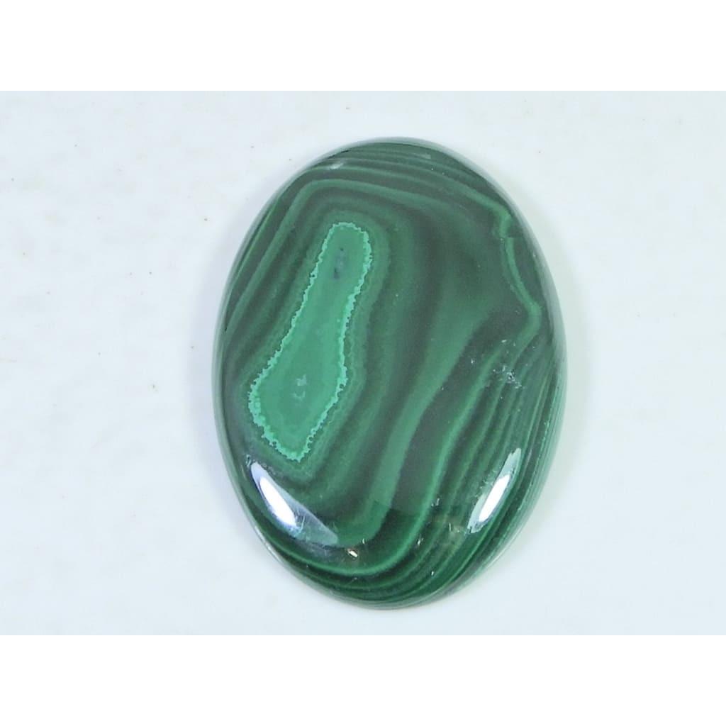 28X41X05 MM Natural Green Malachite Oval Cabochon Loose Gemstone 81Cts. C-1700