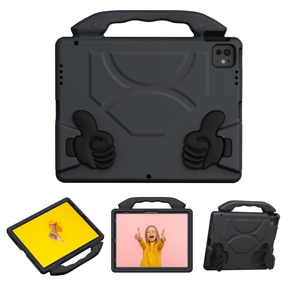 Ultra-Soft EVA Thumb Kickstand Tablet Case For iPad Air 13 (2025)/(2024)/Pro 13 (2025)/13 (2024)/Pro 12.9 (2022)/(2021)/(2020)/(2018)