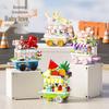 Xiaohongshu City Street Food Cart Model Building Blocks Toy