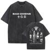 Vintage Washed Rock Band Bad Omens Graphic T Shirt Mens Classic Punk Gothic Short Sleeve Tshirts Cotton Tshirt Streetwear