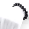 Natural Stone Carved Emperor Dragon Onyx 12mm Mala Bead Bracelet Power Stone [Sekki] Men's [b147]