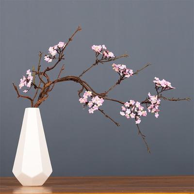 Real Touch Artificial Cherry Blossoms Branches Realistic Elegant Simulation Sakura Branches Handmade Plastic Fake Flower