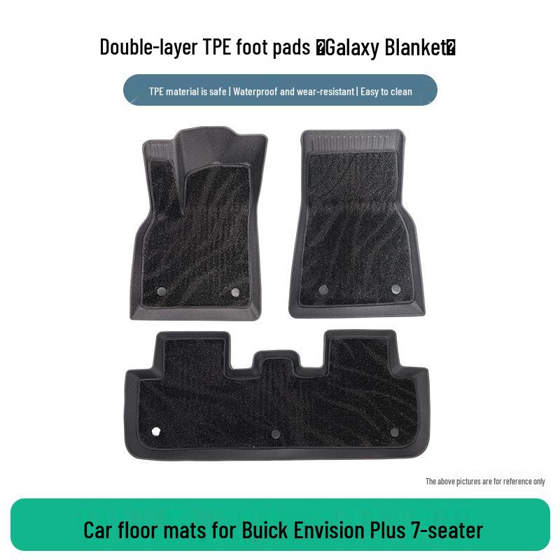 TPE Floor Mats for Buick Envision Plus (7-Seater) - Three-Piece Set, Anti-Slip & Wear-Resistant