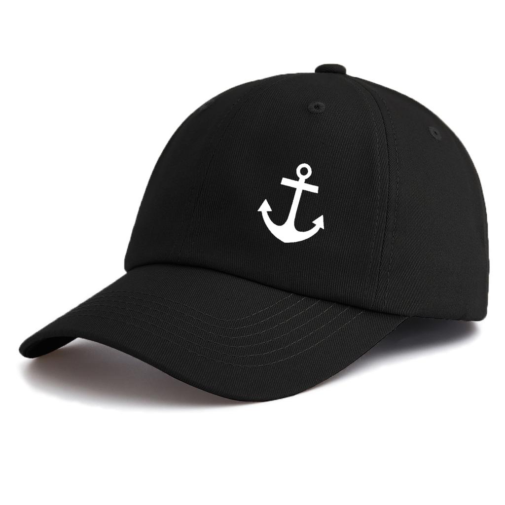 1pc ANCHOR Print  Baseball Cap for Adults  Minimalist Retro Style Casual Soft Adjustable Dad Hat Perfect As Gift