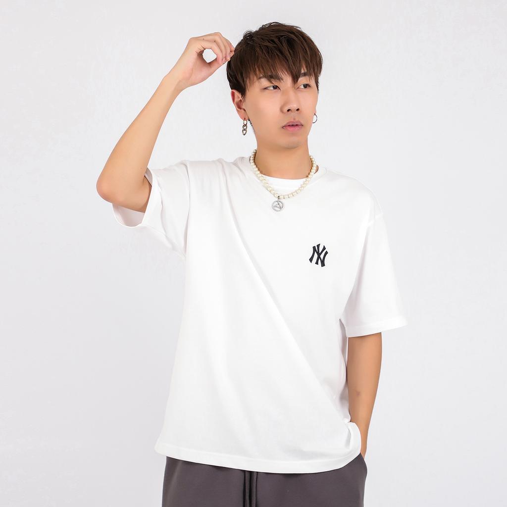 New MLB Drop Shoulder Sleeve T Shirt Unisex White 31TS33131-50W