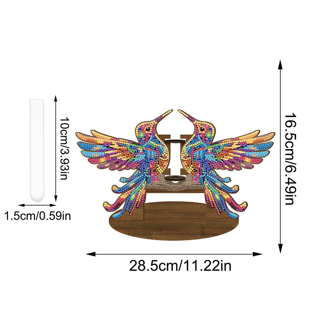 New 2025 Diamond Painting Vase Diamond Rhinestones Table Desktop Ornaments Wooden Vase Home Decorations New Arrivals