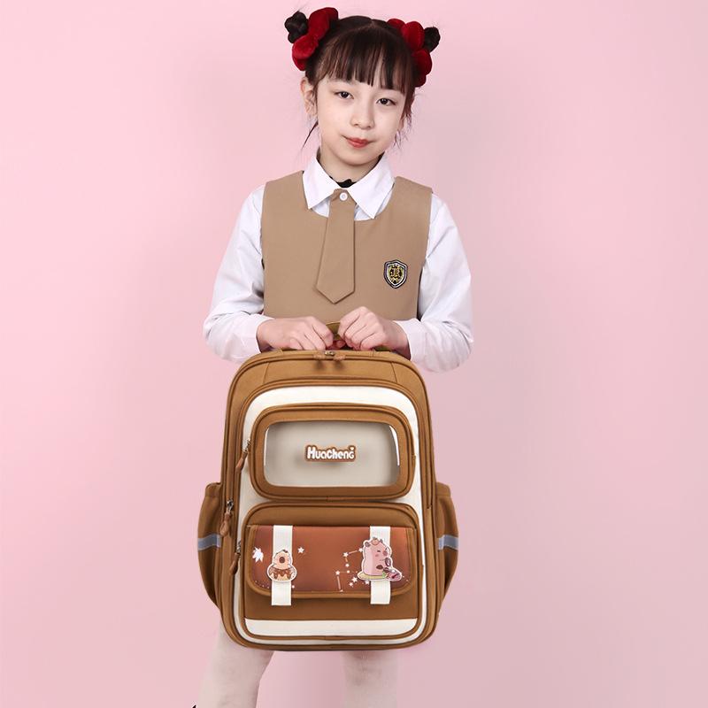 School bag new Kapibara grade 3-6 casual versatile primary school students cute lightweight spine backpack