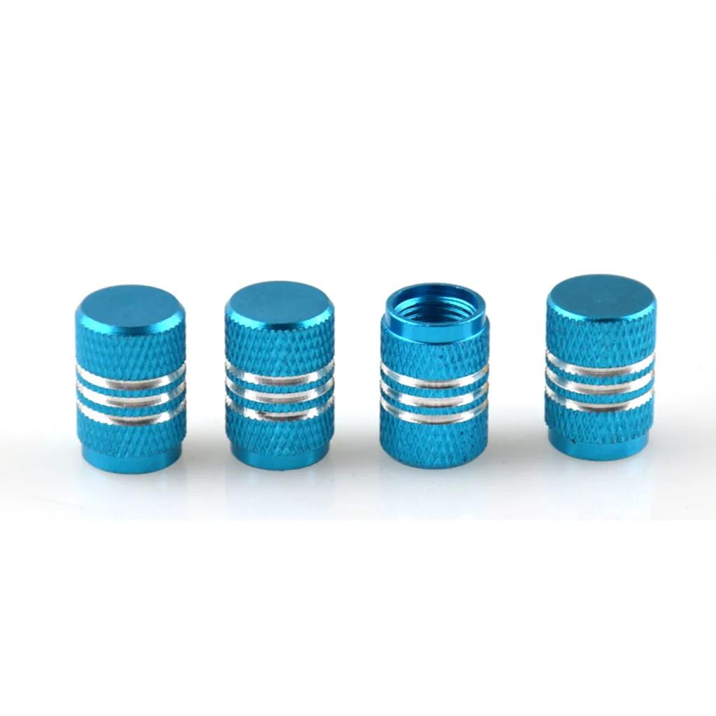 4PCS Car Tire Valve Stems Cap Knurling Style Tire Valve Cap Aluminum Tire Wheel Stem Air Valve Cap Universal Car Accessories Stem Caps1