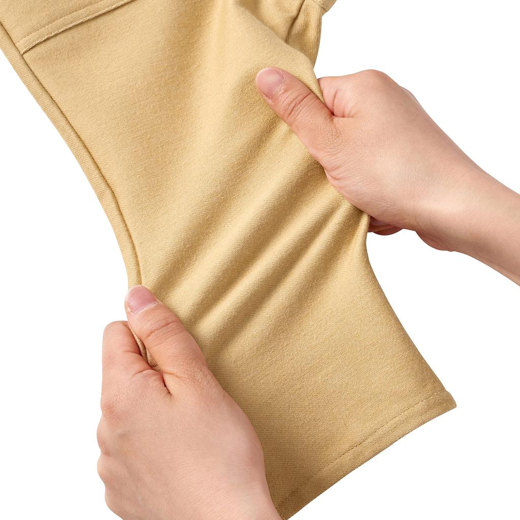 MIKI HOUSE Stretch Denim Pants, Solid Color, 80cm, Beige, for Boys and Girls, Size 10-3262-578