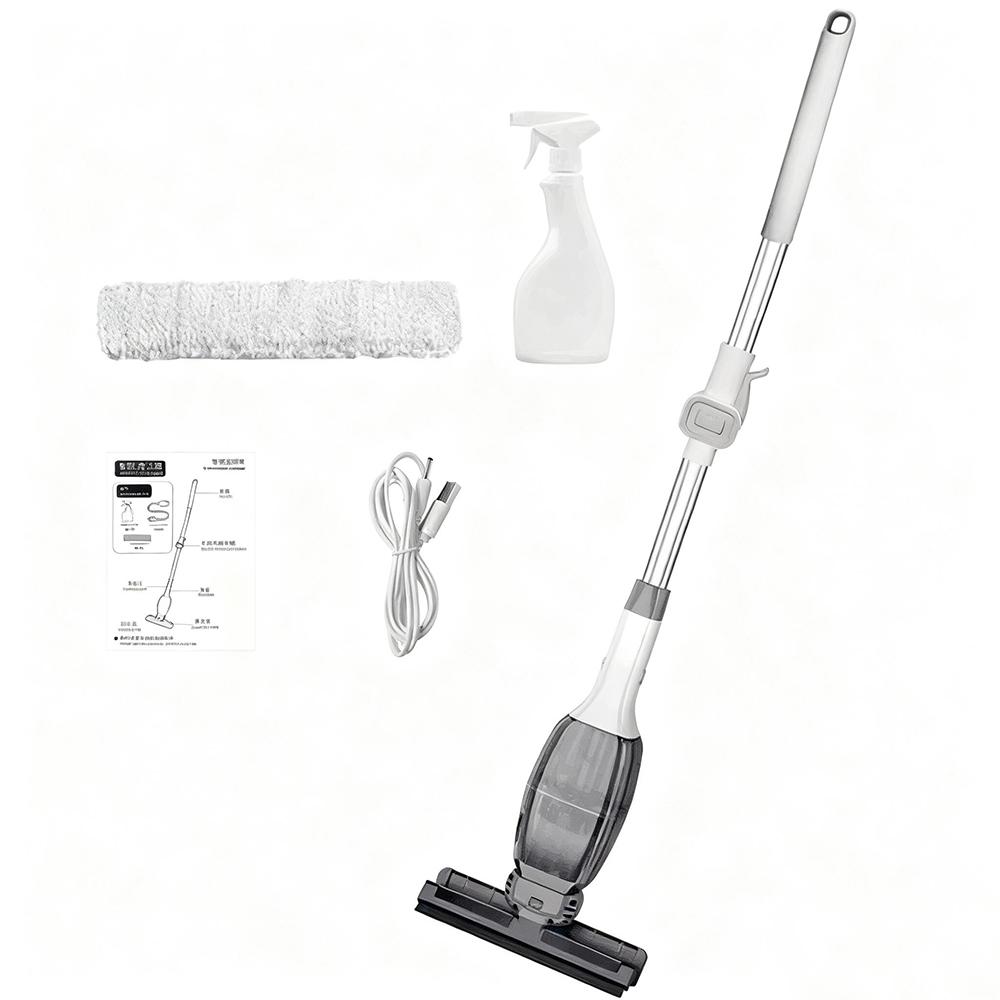 2 In 1 Electric Window Vacuum Cleaner Powerful Suction Portable Glass &Floor Cleaner Extendable for Home Car Mirror Tiles Marble
