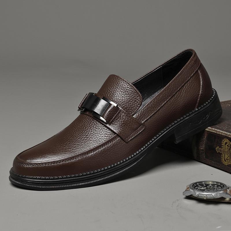 Fashion Comfortable Slip on Loafers Man Slip on Flats Handmade Genuine Leather Men Casual Shoes All-match Walking Shoes Soft Moccasins