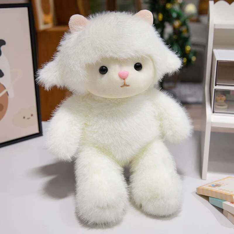 

Каваи Милый Белый Барашек Ягненок Носить Свитер Плюшевая Кукла Мягкий Набивной Ягненок С Платьем и Сумкой Плюшевая Игрушка Милый Подарок Для Ребенка на День Рождения 30cm