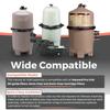 High Efficiency Valves Replacement Manual Air Relief Assembly for Cartridge Pool Filter Includes Pressure Gauge