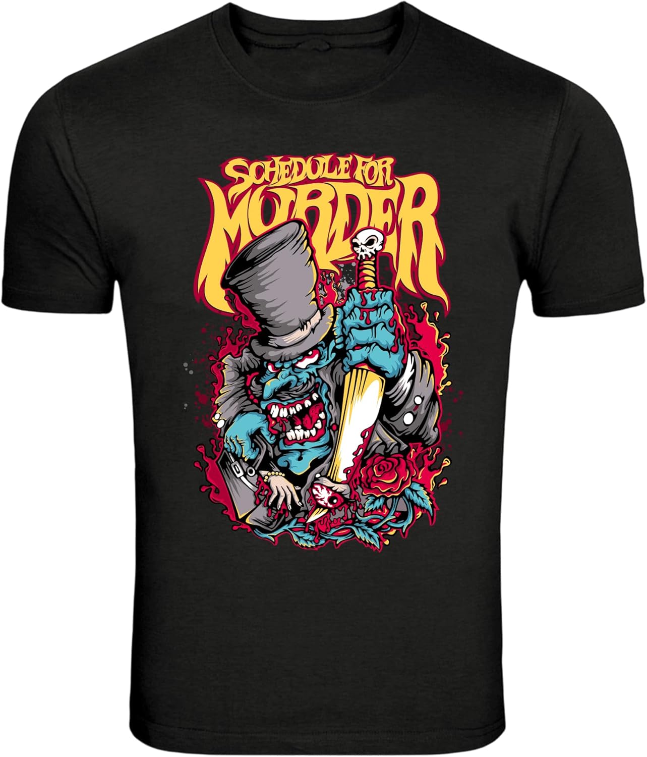 

Scheduled for Murder Horror Monster Graphic T-Shirt 5XL різнокольоровий