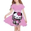 Summer New Children's Clothing Hello Kitty Printed Sleeveless Dress For 3-14 Year Old Girls Casual Breathable Princess Dress2025