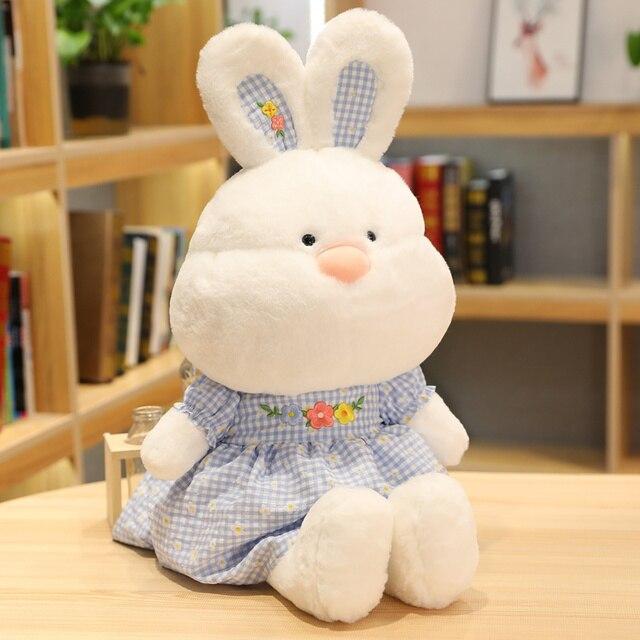 

50/65 см милый толстый кролик с юбкой плюшевая игрушка мультяшный кролик плюшевая кукла с мягким наполнителем для маленьких детей подарки на день рождения 50cm синий