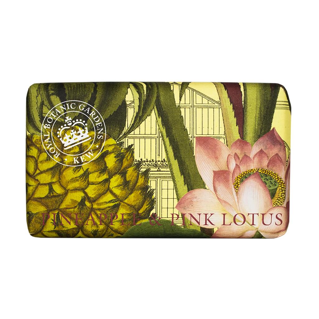 The English Soap Company Sanwa Trading English Soap Company KEW GARDEN Luxury Shea Soaps Pineapple Pink Lotus &
