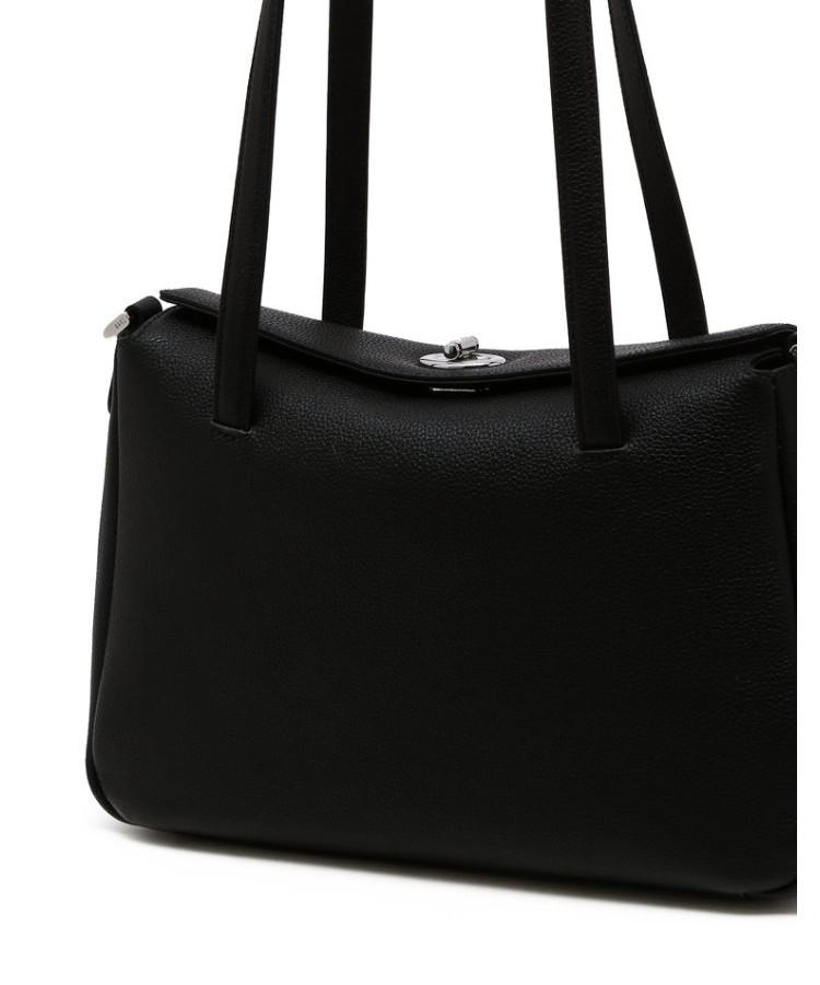Daks Womens Accessories Black Lock-Detail Flap Shoulder Bag M_Dcba6E941Bk