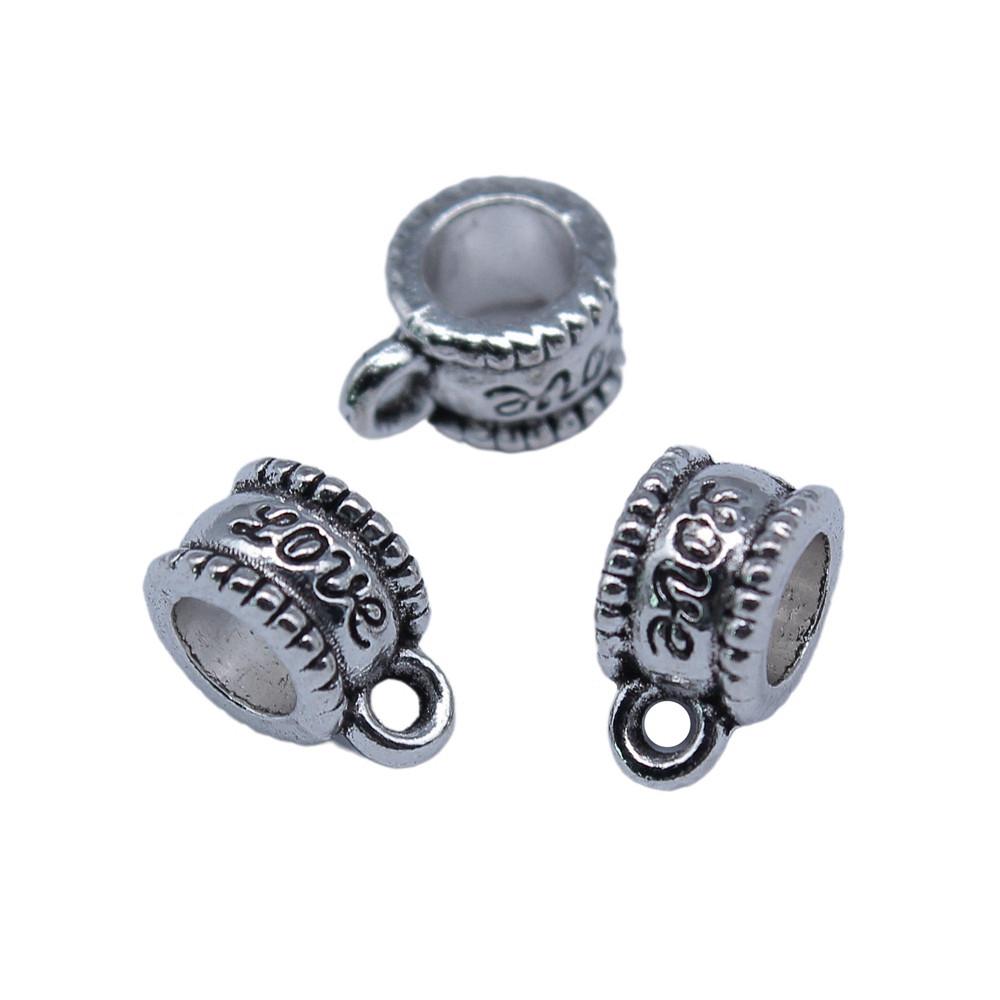 Antique Twisted Pattern Bail Connectors For Charm Attachments Craft Jewelry Accessories