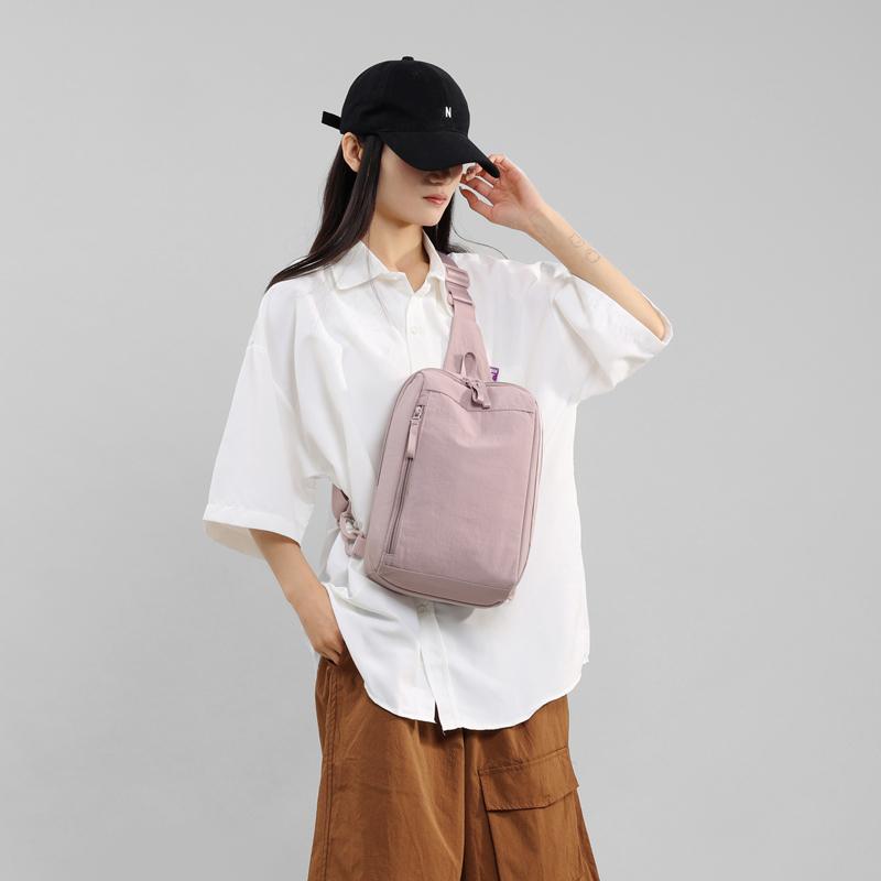 Travel Crossbody Bag Women's Chest Bag Solid Color Shoulder Bag