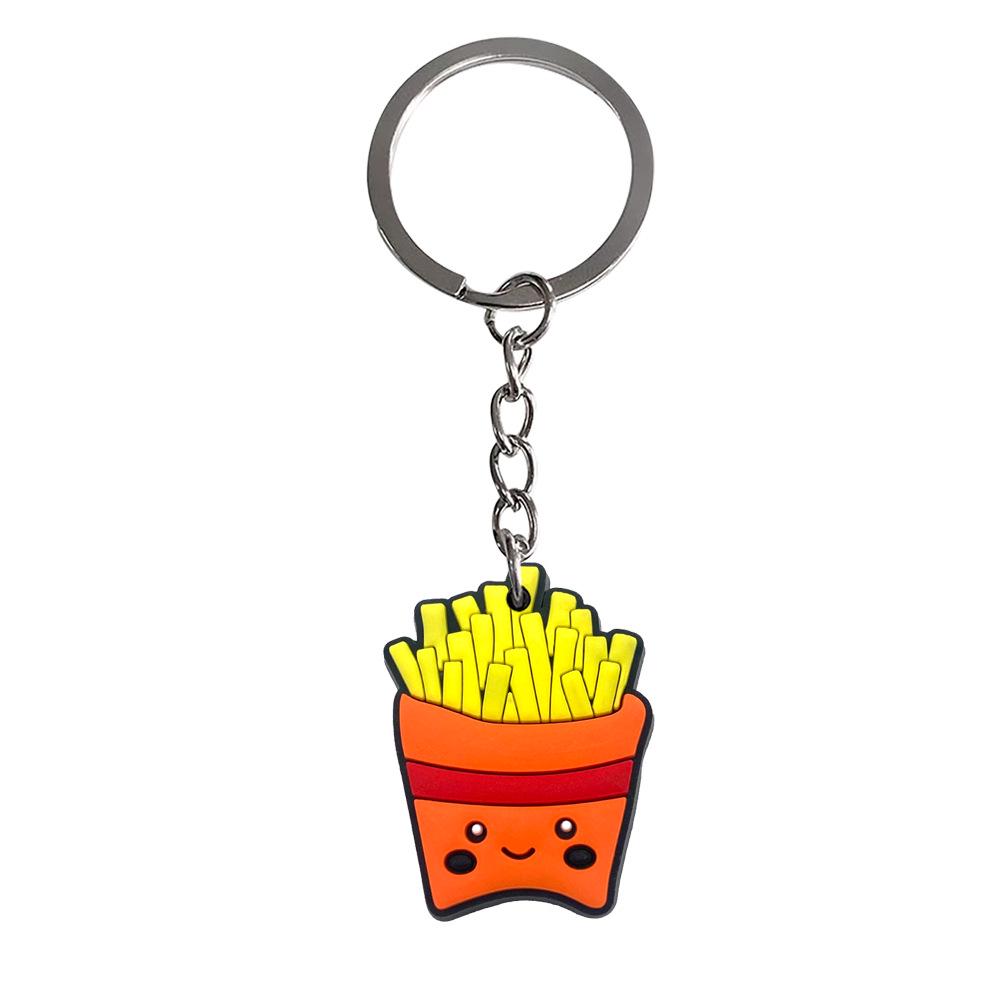 Exquisite PVC Food Keychain: Soft Rubber Pendant for Students - Trendy Small Gift