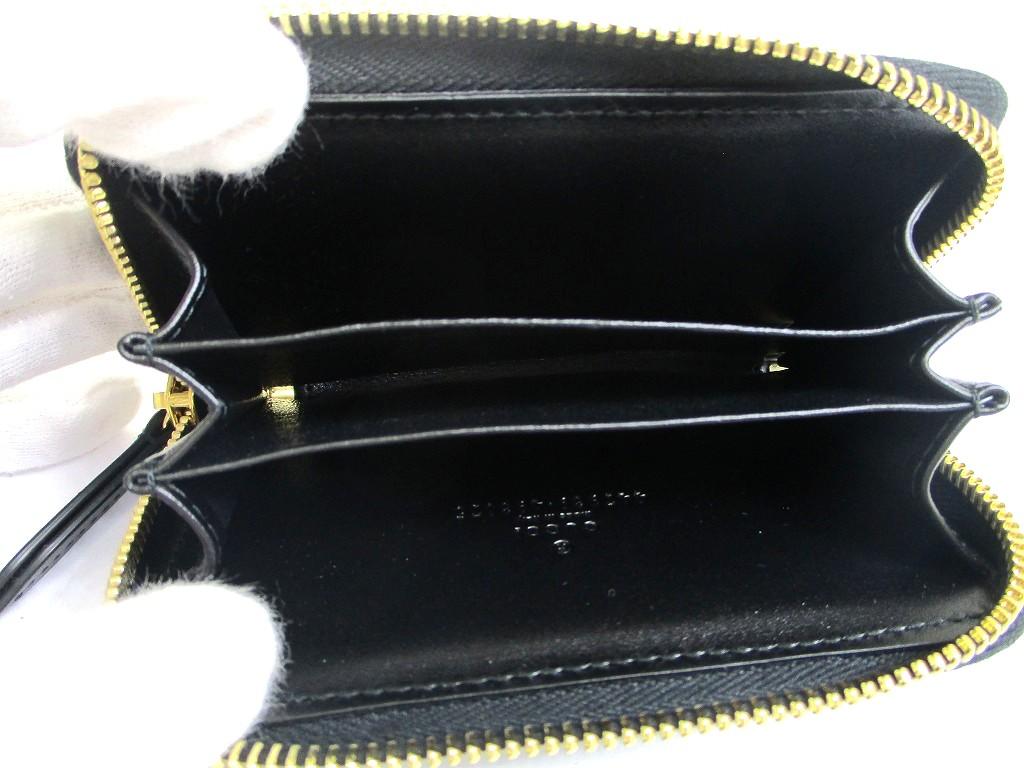 Authentic GUCCI Guccissima Black Leather Round Zip Coin Purse #a869  Refurbished