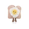 Apricot Lamb Fried Egg Toast Plush Toy - Soft, Cute, Fluffy 12cm
