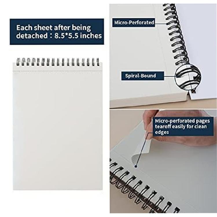 Blocco per Schizzi Professionale Rilegatura a Spirale Doppia Sketchbook 100 Fogli 68lb/100gsm Copertina Rigida Blocco da Disegno per Artista Principiante