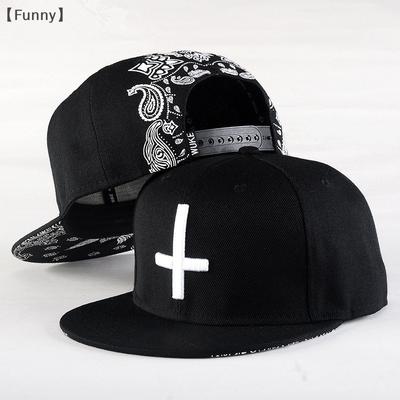 Snapback Baseballkappe Kreuzstickerei Verstellbar Hip-Hop-Kappe Für Jugendliche Männer Frauen Modische Kappe Flacher Trend Sonnenschutzhut