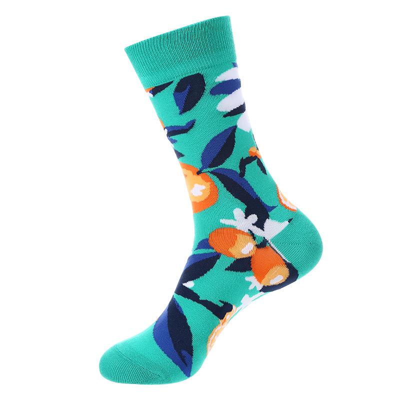 Cartoon Fruit Animal Cake Flower Mixed Colors, Pure Cotton, INS Fashion Brand, Net Red, Casual Fashion Socks for Men and Women