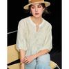 Women's Tencel Embroidered Hollow-Out Blouse