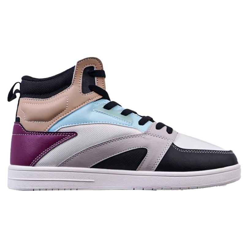 Anta Slip Resistant Abrasion Resistant High Top Skateboard Shoes Men's White Gray Brown Sneakers 112238067-4