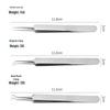 Stainless Steel Blackhead Remover Tweezers Set with Bent Tips for Acne and Pimple Extraction.