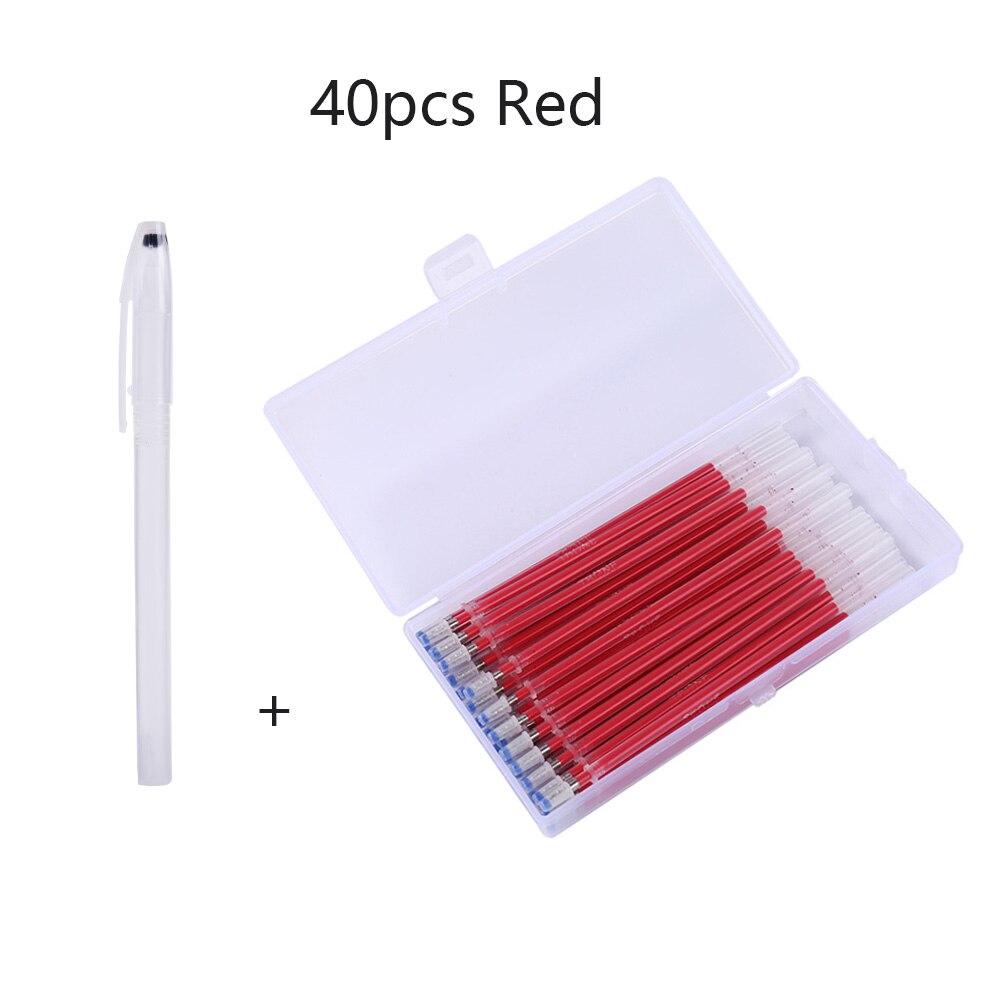 40pcs/Set High Temperature Disappearing Fabric Markers Pencil Fade Out For Drawing Lines Pens DIY Craft Sewing Accessories Box